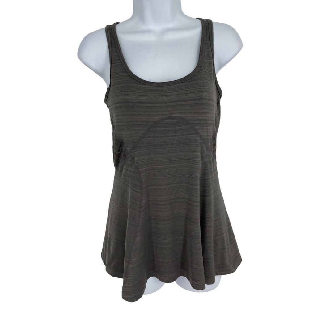 MERRELL Gray Athletic Sleeveless Flared Hem Tank Top Size Small